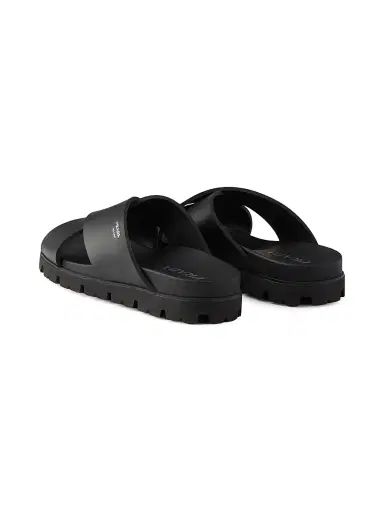 Prada Men's Crisscross Rubber Slides - Black - Size 6 | Thumbnail 3 Prada Men's Crisscross Rubber Slides - Black - Size 6 | Thumbnail 3