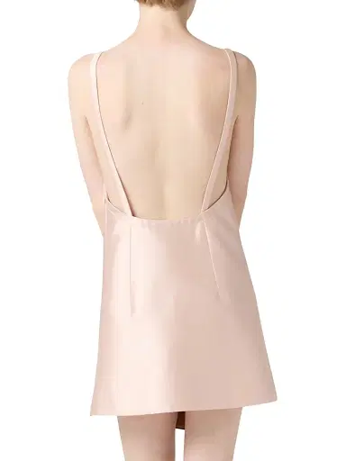 Miu Miu Women's Silk and Wool Mini-Dress - Pink | Thumbnail 3 Miu Miu Women's Silk and Wool Mini-Dress - Pink | Thumbnail 3