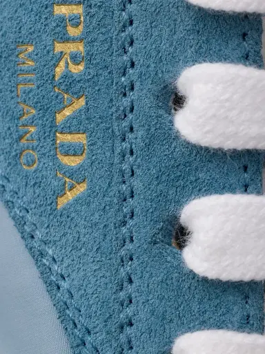 Prada Women's Re-Nylon and Suede Sneakers - Blue | Thumbnail 5 Prada Women's Re-Nylon and Suede Sneakers - Blue | Thumbnail 5