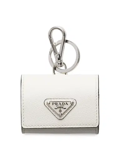 Prada Men's Saffiano Leather Headphone Case - White | Thumbnail 1 Prada Men's Saffiano Leather Headphone Case - White | Thumbnail 1