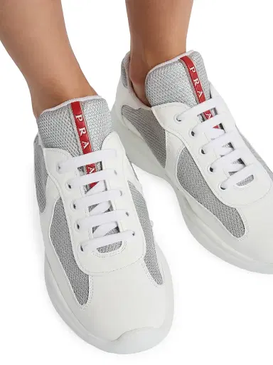 Prada Women's America's Cup Biker Fabric Sneakers - White - Size 11 | Thumbnail 2 Prada Women's America's Cup Biker Fabric Sneakers - White - Size 11 | Thumbnail 2