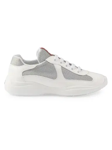 Prada Women's America's Cup Biker Fabric Sneakers - White - Size 11 | Thumbnail 1 Prada Women's America's Cup Biker Fabric Sneakers - White - Size 11 | Thumbnail 1
