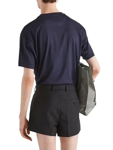 Prada Men's Cotton T-Shirt - Blue - Size Medium | Thumbnail 5 Prada Men's Cotton T-Shirt - Blue - Size Medium | Thumbnail 5