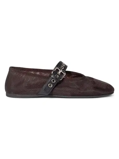 Miu Miu Women's Mesh Fabric Ballerinas - Brown - Size 11 | Thumbnail 1 Miu Miu Women's Mesh Fabric Ballerinas - Brown - Size 11 | Thumbnail 1