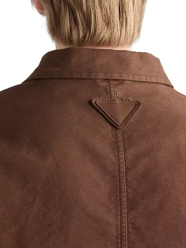 Prada Men's Cotton Blouson Jacket - Brown | Thumbnail 5 Prada Men's Cotton Blouson Jacket - Brown | Thumbnail 5
