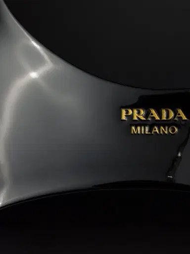 Prada Women's Patent Leather Kitten Heel Sandals - Black | Thumbnail 4 Prada Women's Patent Leather Kitten Heel Sandals - Black | Thumbnail 4