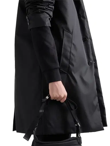 Prada Men's Cotton Fleece Zipper Jacket with Re-Nylon Details - Black - Size XXL | Thumbnail 5 Prada Men's Cotton Fleece Zipper Jacket with Re-Nylon Details - Black - Size XXL | Thumbnail 5