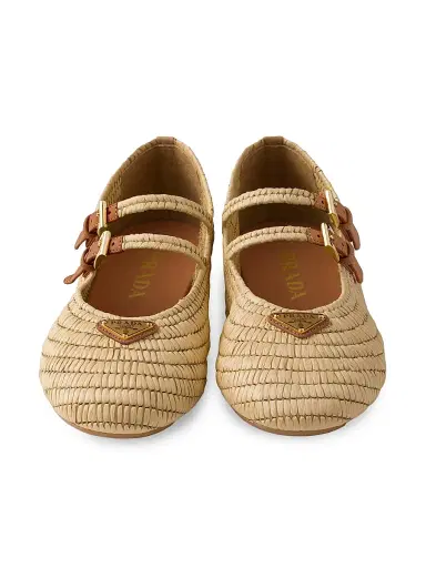 Prada Women's Crochet Ballerinas - Beige Brown - Size 11 | Thumbnail 2 Prada Women's Crochet Ballerinas - Beige Brown - Size 11 | Thumbnail 2