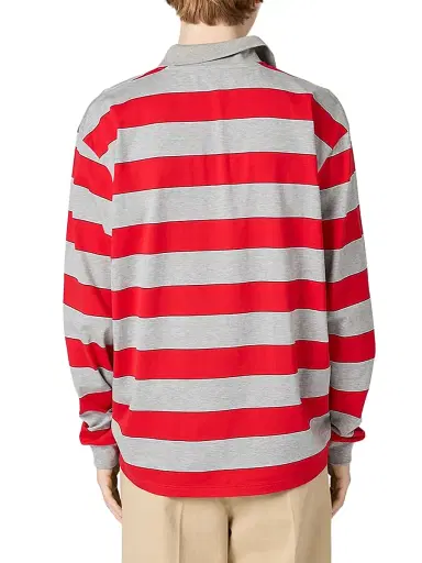 Miu Miu Women's Striped Jersey Polo Shirt | Thumbnail 3 Miu Miu Women's Striped Jersey Polo Shirt | Thumbnail 3