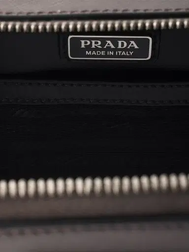 Prada Men's Brique Saffiano Leather Bag - Grey | Thumbnail 4 Prada Men's Brique Saffiano Leather Bag - Grey | Thumbnail 4