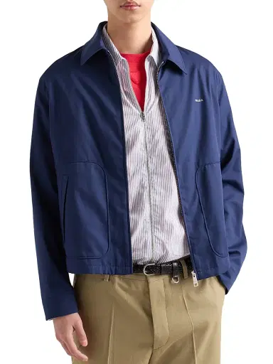 Prada Men's Technical Cotton Zipper Blouson Jacket | Thumbnail 3 Prada Men's Technical Cotton Zipper Blouson Jacket | Thumbnail 3