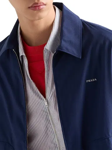 Prada Men's Technical Cotton Zipper Blouson Jacket | Thumbnail 5 Prada Men's Technical Cotton Zipper Blouson Jacket | Thumbnail 5