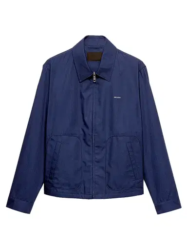 Prada Men's Technical Cotton Zipper Blouson Jacket | Thumbnail 1 Prada Men's Technical Cotton Zipper Blouson Jacket | Thumbnail 1