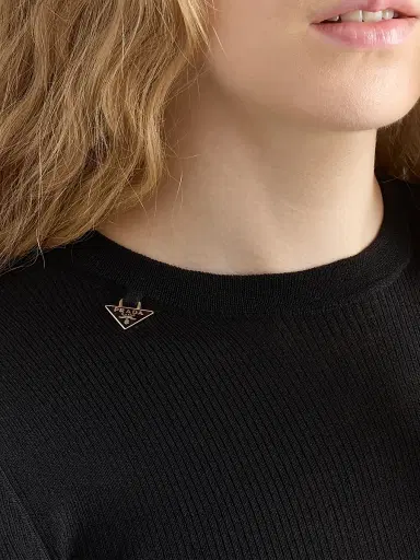 Prada Women's Wool Crew-Neck Sweater - Black - Size 4 | Thumbnail 4 Prada Women's Wool Crew-Neck Sweater - Black - Size 4 | Thumbnail 4