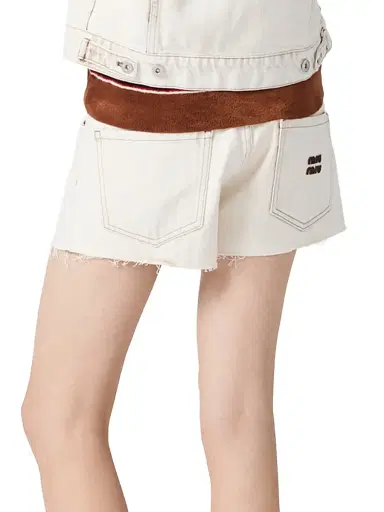 Miu Miu Women's Denim Shorts | Thumbnail 3 Miu Miu Women's Denim Shorts | Thumbnail 3