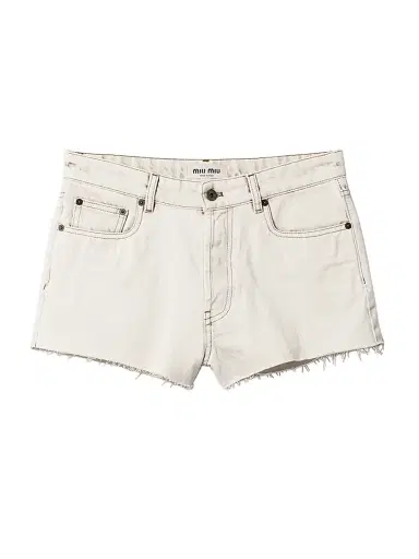 Miu Miu Women's Denim Shorts | Thumbnail 1 Miu Miu Women's Denim Shorts | Thumbnail 1