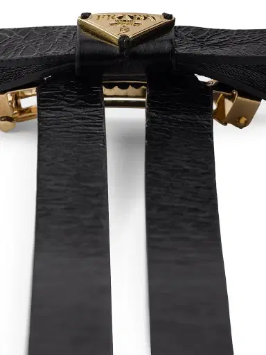 Prada Women's Leather Hair Clip | Thumbnail 2 Prada Women's Leather Hair Clip | Thumbnail 2