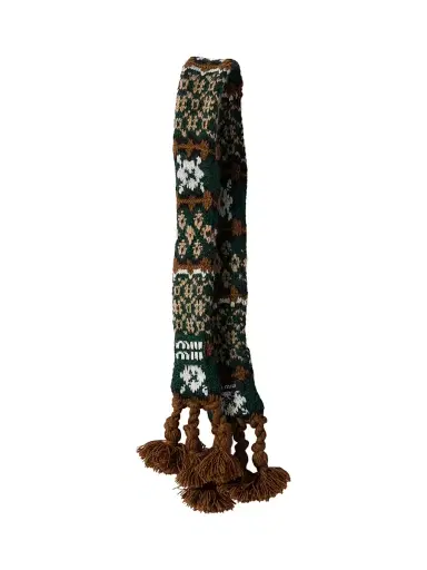 Miu Miu Women's Wool and Cashmere Trick Charm - Brown | Thumbnail 1 Miu Miu Women's Wool and Cashmere Trick Charm - Brown | Thumbnail 1