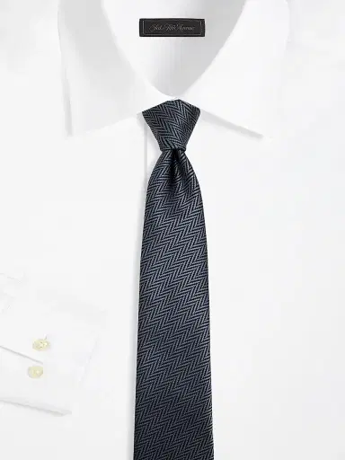 Giorgio Armani Men's Woven-Effect Silk Jacquard Tie - Ferro | Thumbnail 2 Giorgio Armani Men's Woven-Effect Silk Jacquard Tie - Ferro | Thumbnail 2