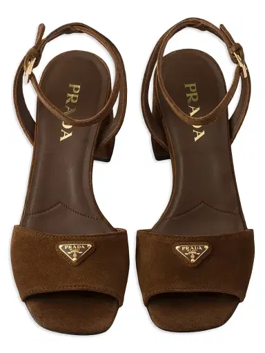 Prada Women's Suede Sandals - Brown - Size 11 | Thumbnail 2 Prada Women's Suede Sandals - Brown - Size 11 | Thumbnail 2