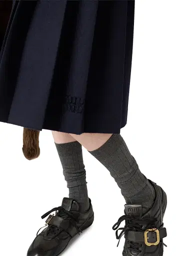 Miu Miu Women's Velour Midi-Skirt | Thumbnail 4 Miu Miu Women's Velour Midi-Skirt | Thumbnail 4