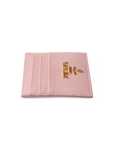 Prada Women's Saffiano Leather Card Holder - Light Pink | Thumbnail 2 Prada Women's Saffiano Leather Card Holder - Light Pink | Thumbnail 2