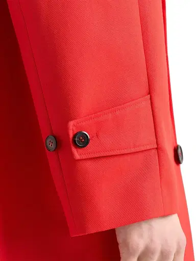 Prada Men's Technical Gabardine Coat - Red | Thumbnail 6 Prada Men's Technical Gabardine Coat - Red | Thumbnail 6