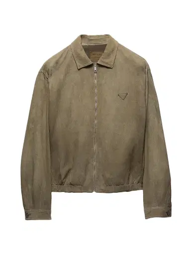 Prada Men's Suede Jacket - Green - Size 44 | Thumbnail 1 Prada Men's Suede Jacket - Green - Size 44 | Thumbnail 1
