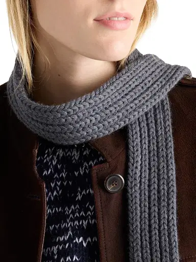 Prada Women's Wool Scarf - Grey | Thumbnail 3 Prada Women's Wool Scarf - Grey | Thumbnail 3