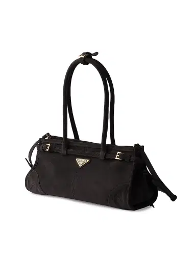 Prada Women's Bonnie Medium Suede Top Handle Bag | Thumbnail 4 Prada Women's Bonnie Medium Suede Top Handle Bag | Thumbnail 4