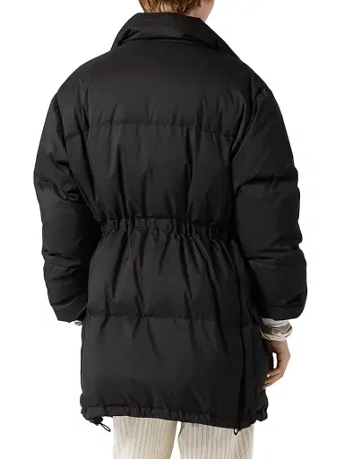 Miu Miu Women's Technical Pongé Down Long Coat - Black - Size 2 | Thumbnail 3 Miu Miu Women's Technical Pongé Down Long Coat - Black - Size 2 | Thumbnail 3