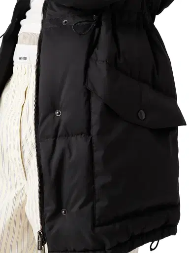 Miu Miu Women's Technical Pongé Down Long Coat - Black - Size 2 | Thumbnail 5 Miu Miu Women's Technical Pongé Down Long Coat - Black - Size 2 | Thumbnail 5