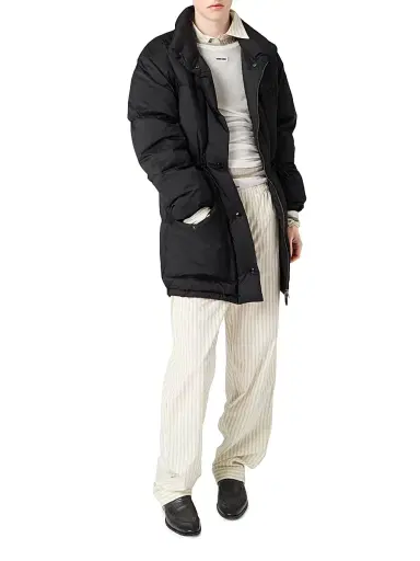 Miu Miu Women's Technical Pongé Down Long Coat - Black - Size 2 | Thumbnail 6 Miu Miu Women's Technical Pongé Down Long Coat - Black - Size 2 | Thumbnail 6