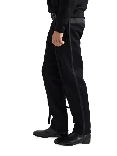 Prada Men's Cotton Fleece Pants with Re-Nylon Details - Black - Size XL | Thumbnail 3 Prada Men's Cotton Fleece Pants with Re-Nylon Details - Black - Size XL | Thumbnail 3