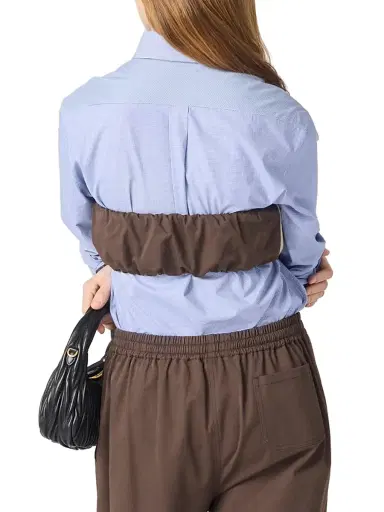 Miu Miu Women's Washed Twill Bandeau Top - Brown - Size 4 | Thumbnail 4 Miu Miu Women's Washed Twill Bandeau Top - Brown - Size 4 | Thumbnail 4