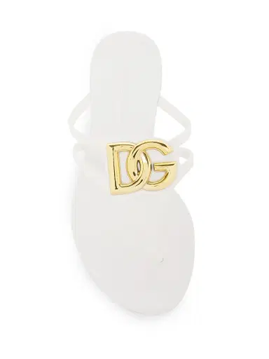 Dolce & Gabbana Women's Logo Jelly Sandals - Bianco | Thumbnail 4 Dolce & Gabbana Women's Logo Jelly Sandals - Bianco | Thumbnail 4