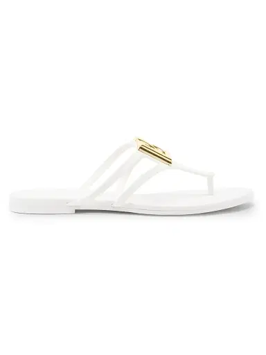 Dolce & Gabbana Women's Logo Jelly Sandals - Bianco | Thumbnail 1 Dolce & Gabbana Women's Logo Jelly Sandals - Bianco | Thumbnail 1