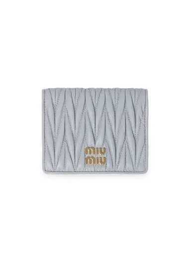 Miu Miu Women's Small Matelassé Nappa Leather Wallet | Thumbnail 1 Miu Miu Women's Small Matelassé Nappa Leather Wallet | Thumbnail 1
