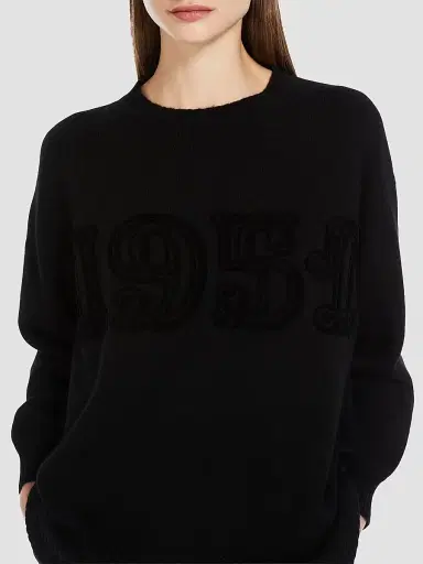Max Mara Women's Wool and Cashmere Jumper - Black | Thumbnail 4 Max Mara Women's Wool and Cashmere Jumper - Black | Thumbnail 4