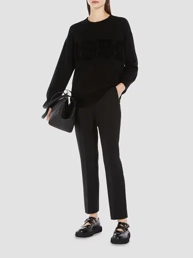 Max Mara Women's Wool and Cashmere Jumper - Black | Thumbnail 5 Max Mara Women's Wool and Cashmere Jumper - Black | Thumbnail 5