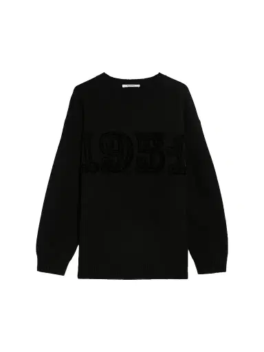 Max Mara Women's Wool and Cashmere Jumper - Black | Thumbnail 1 Max Mara Women's Wool and Cashmere Jumper - Black | Thumbnail 1
