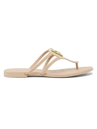Dolce & Gabbana Women's Logo Jelly Sandals - Cipria Oro | Thumbnail 1 Dolce & Gabbana Women's Logo Jelly Sandals - Cipria Oro | Thumbnail 1