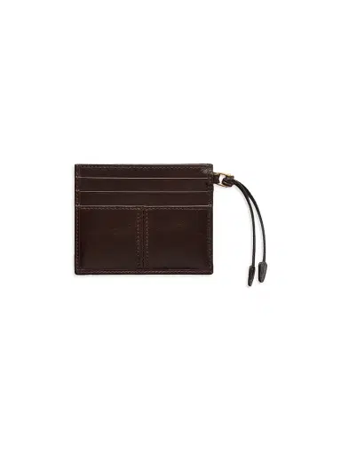 Prada Women's Leather Card Holder - Dark Brown | Thumbnail 2 Prada Women's Leather Card Holder - Dark Brown | Thumbnail 2