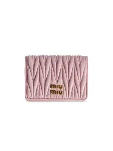 Miu Miu Women's Small Matelassé Nappa Leather Wallet | Thumbnail 1 Miu Miu Women's Small Matelassé Nappa Leather Wallet | Thumbnail 1