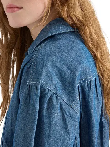 Prada Women's Chambray Jumpsuit - Blue | Thumbnail 4 Prada Women's Chambray Jumpsuit - Blue | Thumbnail 4
