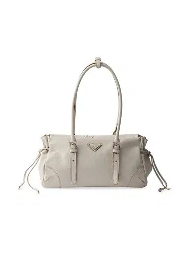 Prada Women's Medium Antiqued Leather Shoulder Bag | Thumbnail 1 Prada Women's Medium Antiqued Leather Shoulder Bag | Thumbnail 1