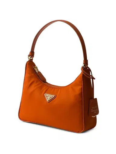 Prada Women's Re-Edition 2005 Re-Nylon and Saffiano Mini Shoulder Bag - Orange | Thumbnail 2 Prada Women's Re-Edition 2005 Re-Nylon and Saffiano Mini Shoulder Bag - Orange | Thumbnail 2