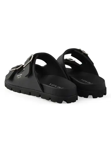 Prada Women's Rubber Strap Slides - Black - Size 11 | Thumbnail 3 Prada Women's Rubber Strap Slides - Black - Size 11 | Thumbnail 3