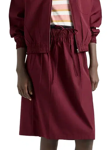 Prada Women's Poplin Skirt - Dark Red | Thumbnail 2 Prada Women's Poplin Skirt - Dark Red | Thumbnail 2