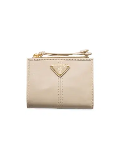 Prada Women's Leather Wallet - Beige Khaki | Thumbnail 1 Prada Women's Leather Wallet - Beige Khaki | Thumbnail 1